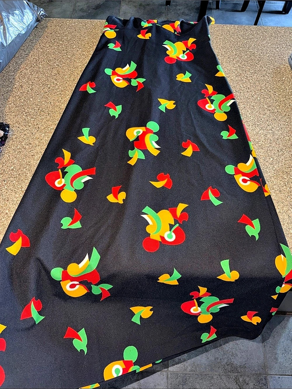 Puritan Forever Young Vintage 60s-70s Abstract Print Maxi Dress